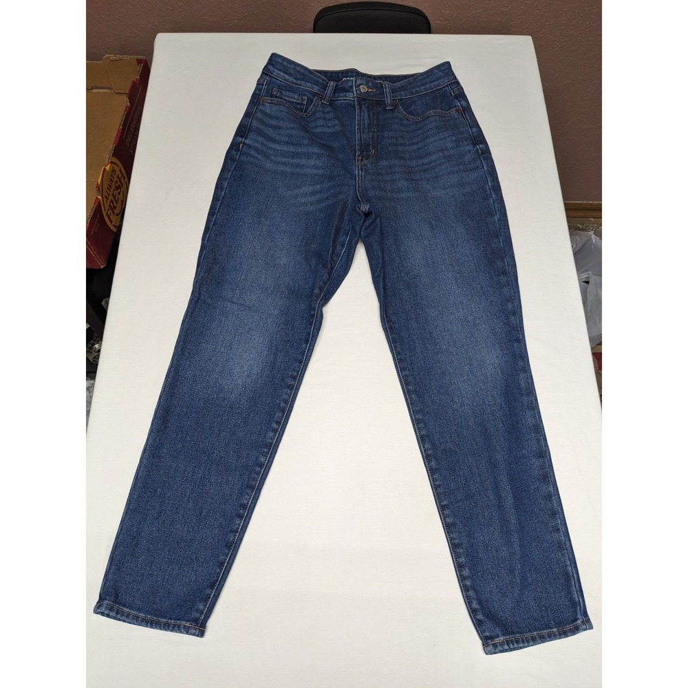 Old Navy OG Straight High Rise Built-In Warm Jeans Blue Medium Wash Size 6